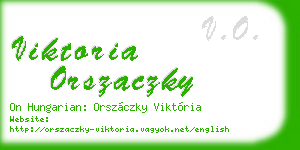 viktoria orszaczky business card